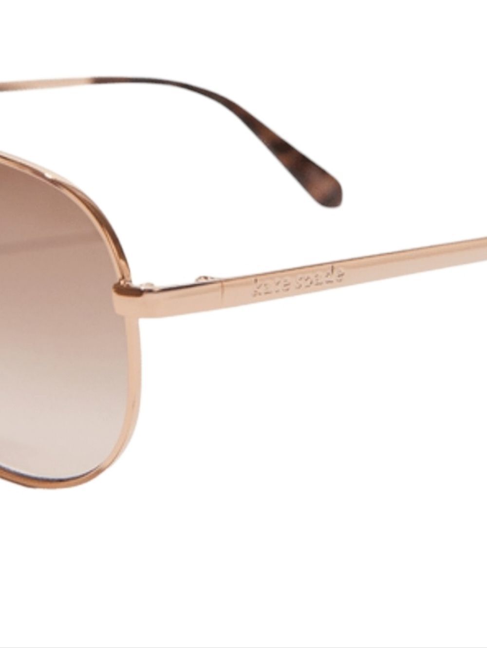 Kate Spade Emmaline Rose Gold Aviator Sunglasses With Gradient Brown Lenses - Picture 5 of 6